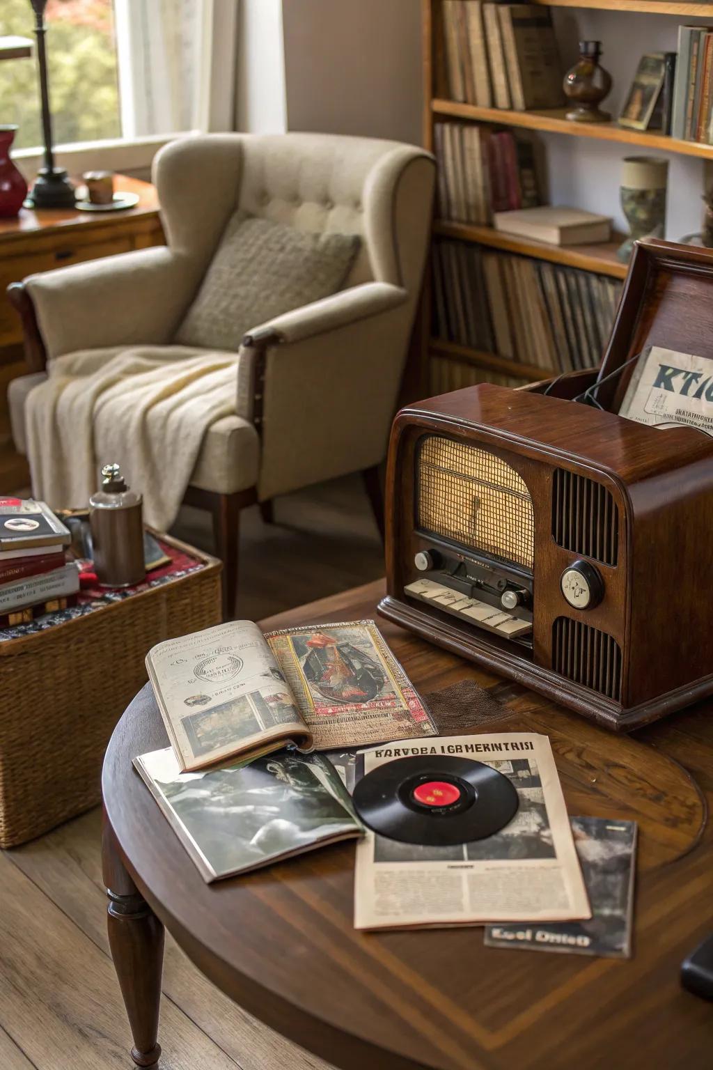 Tune into the past with a 1940s radio broadcasting classic shows.