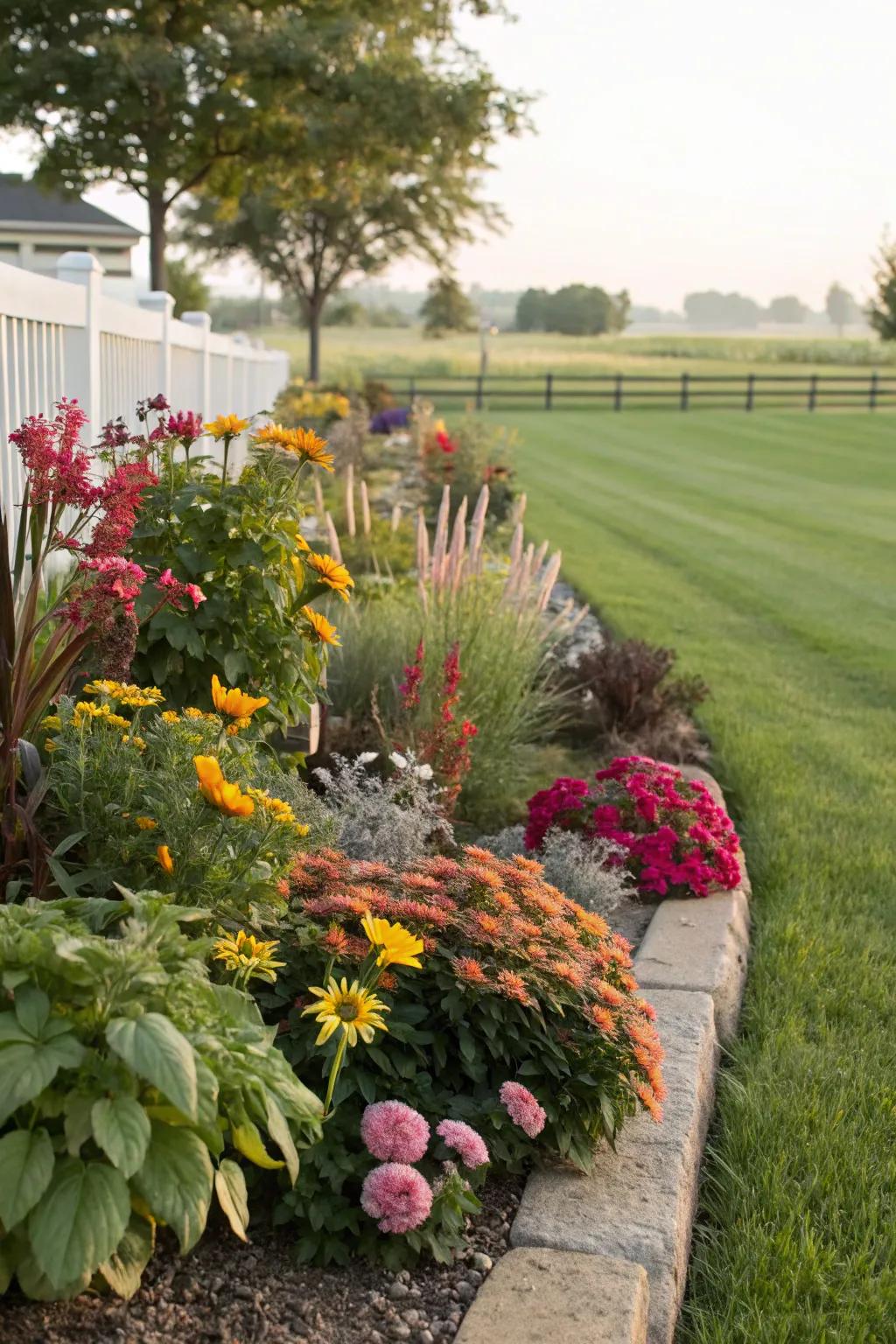 Seasonal planting ensures a dynamic and engaging garden.