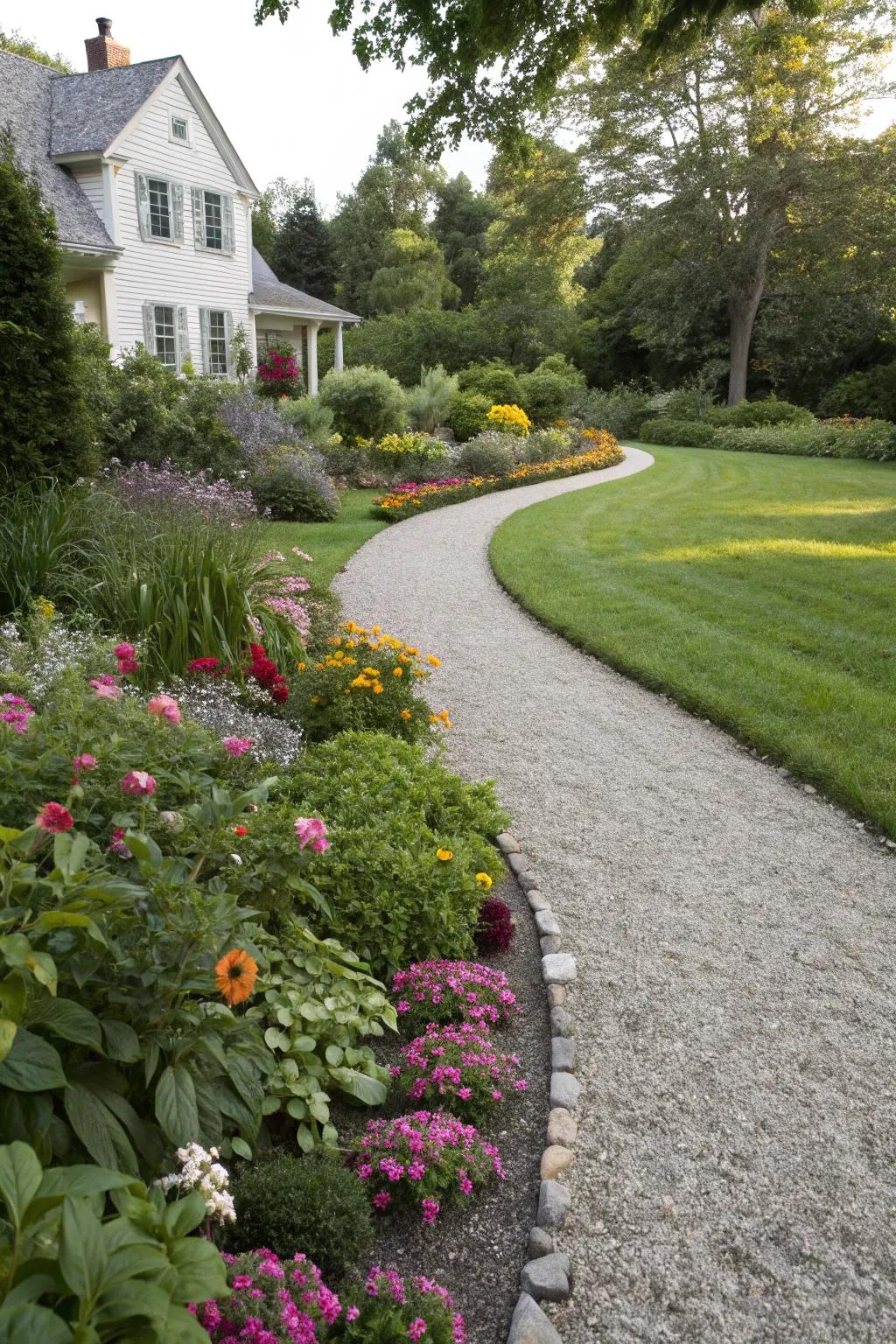 Gravel paths add practicality and charm to your garden design.