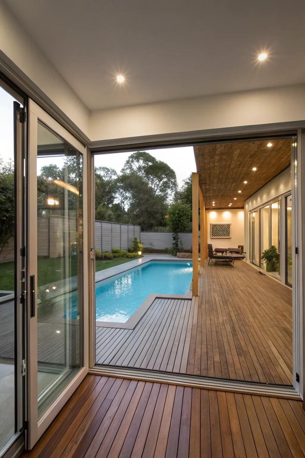 Blending indoor and outdoor areas expands your living space.