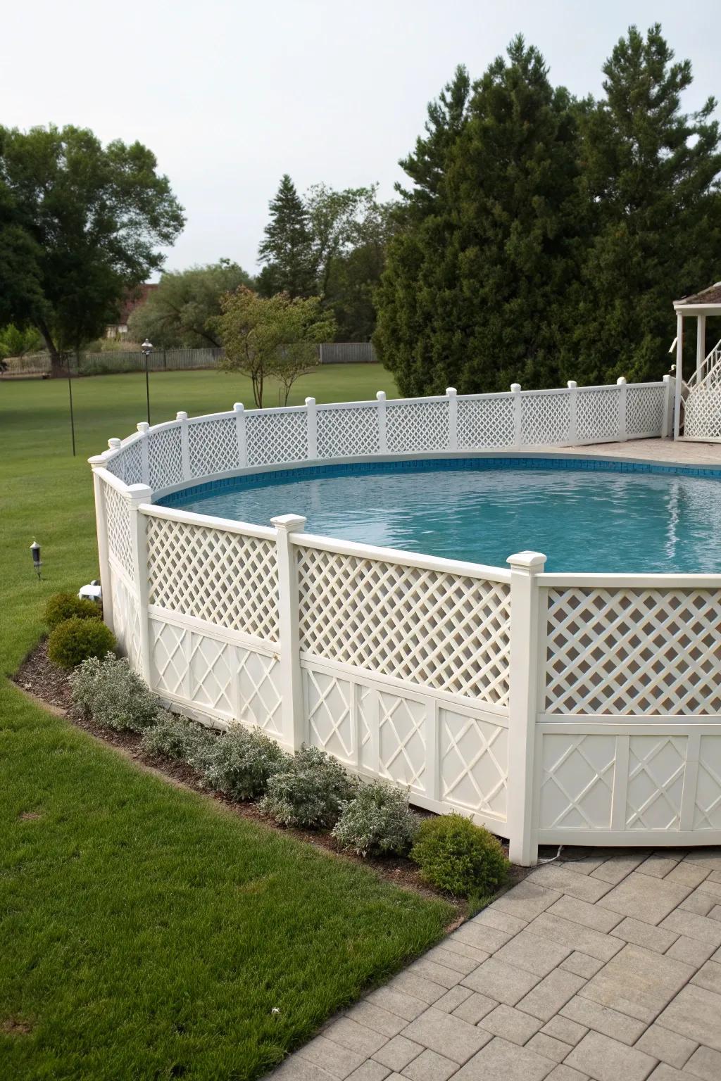 Attractive fencing provides safety and privacy around your pool.