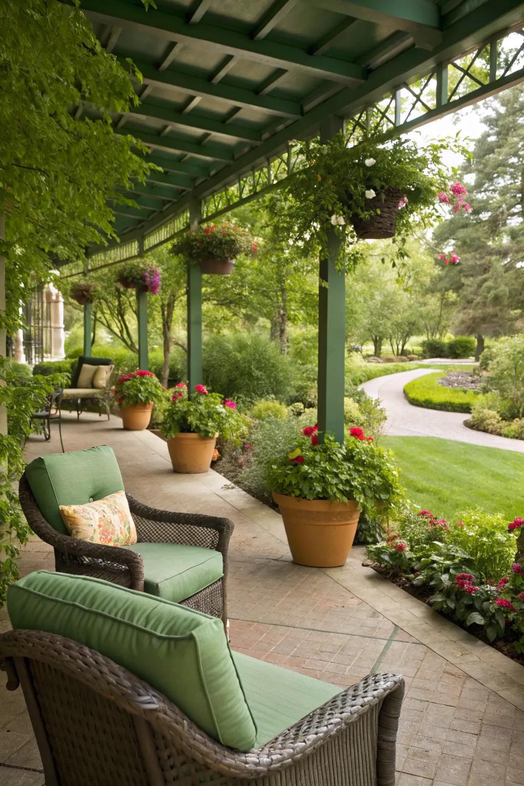 Enhancing outdoor areas with green elements boosts the overall aesthetic of your home and fosters relaxation.
