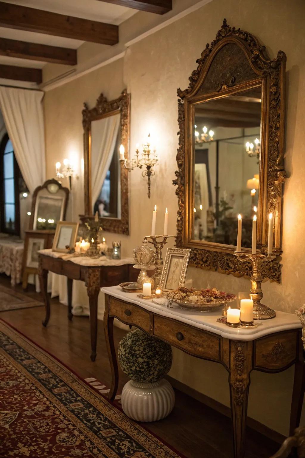 Vintage pieces add character and a sense of history to boho decor.