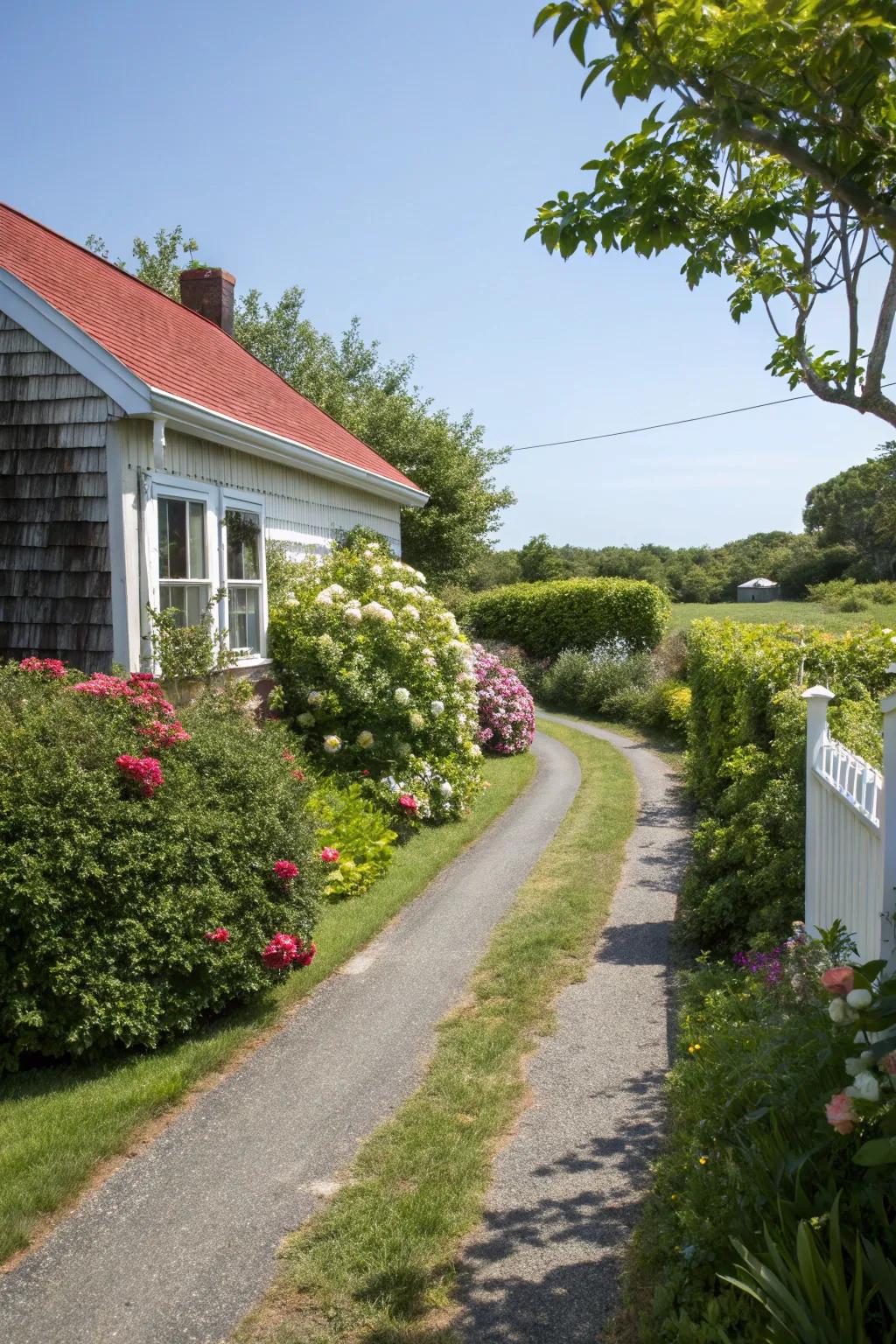Greenery offers a revitalizing and pleasant aspect to any driveway.
