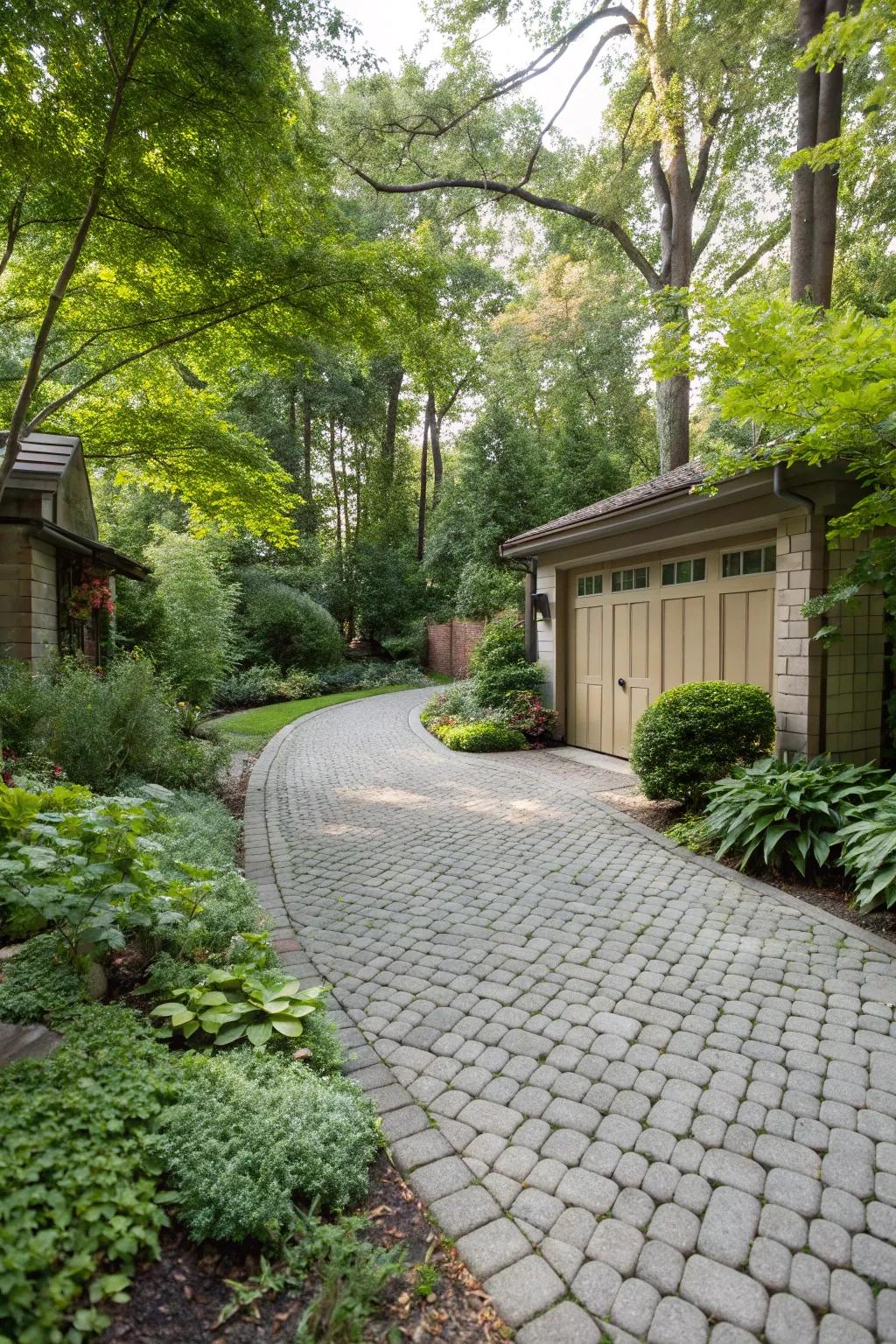 Pervious pavers provide a sustainable and functional driveway solution.