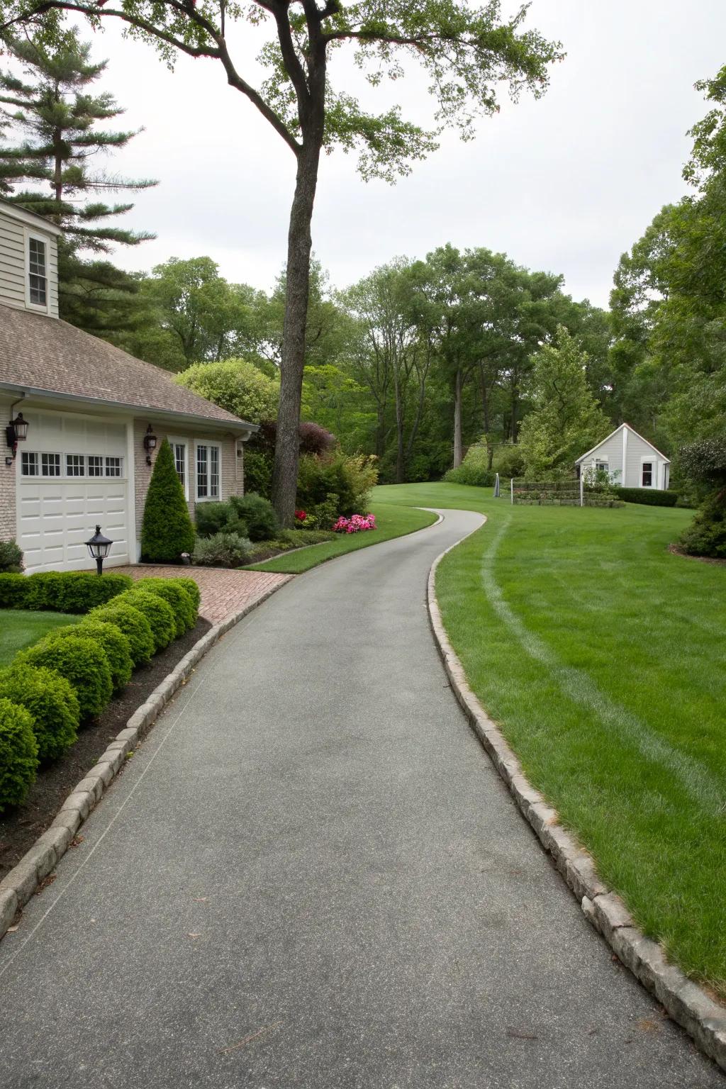 Practical borders enhance the framework and visuals of a driveway.