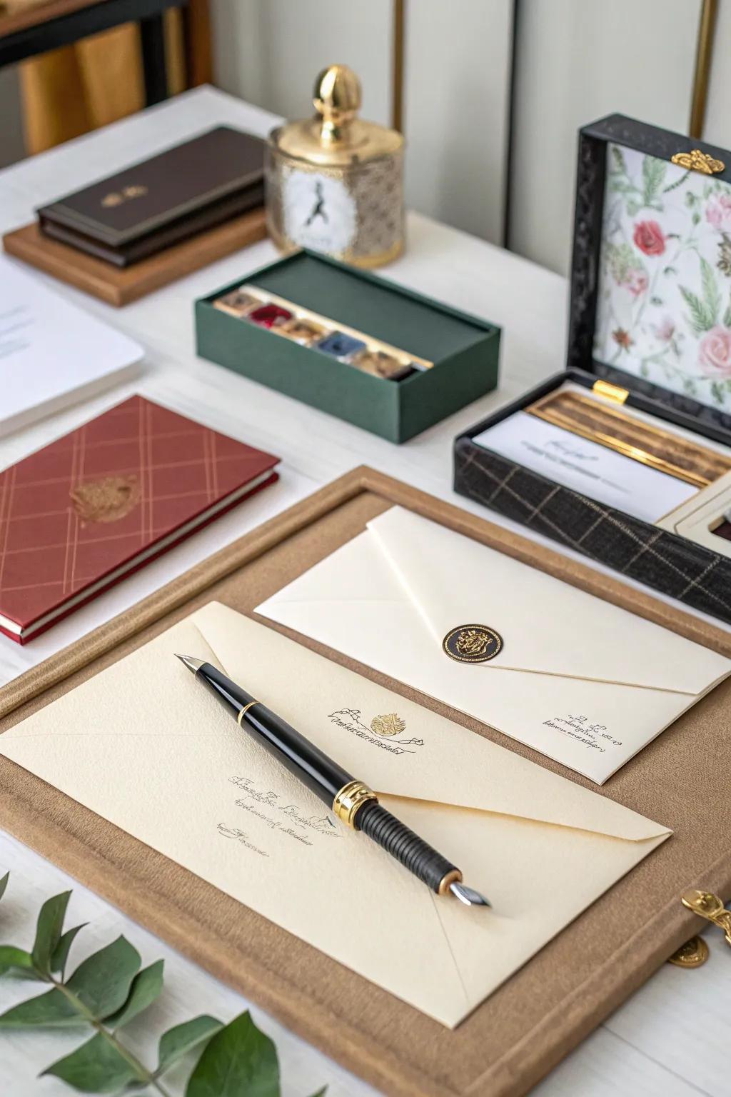 Personalized stationery sets for handwritten notes.