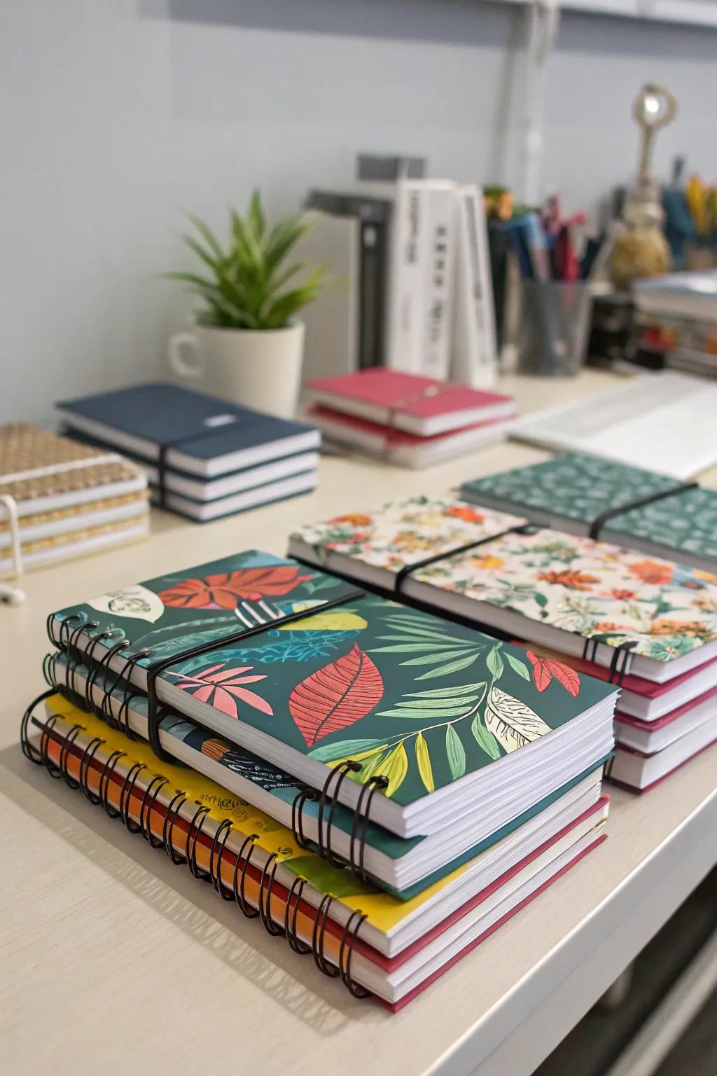 Compact notebooks for capturing ideas.
