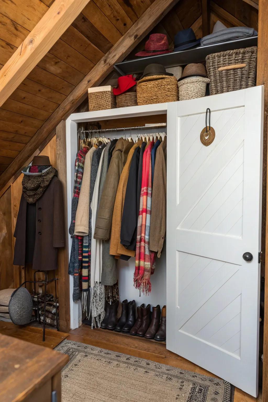 Maximize hidden storage with door hooks.