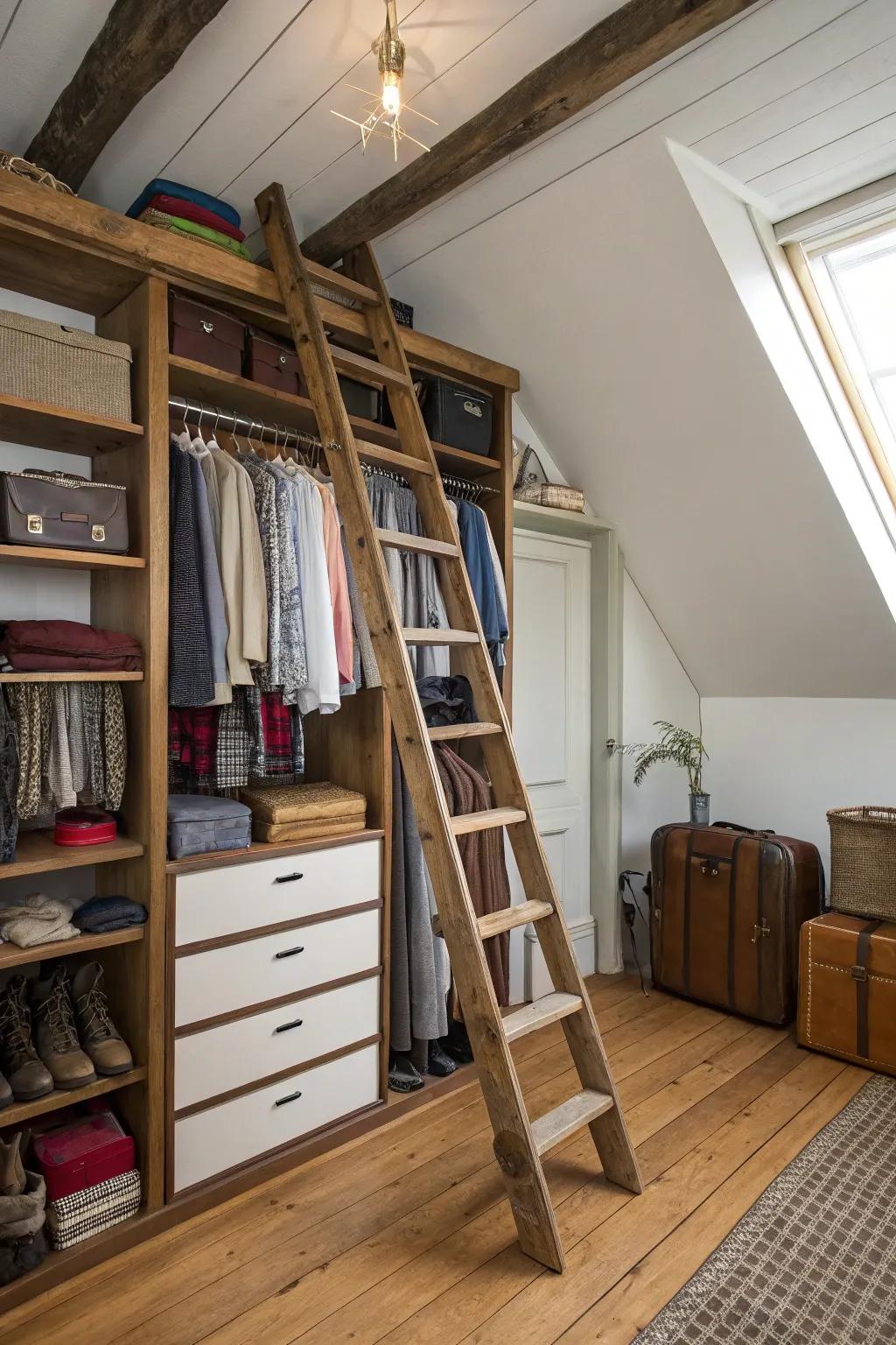 Add character with a functional ladder rack.