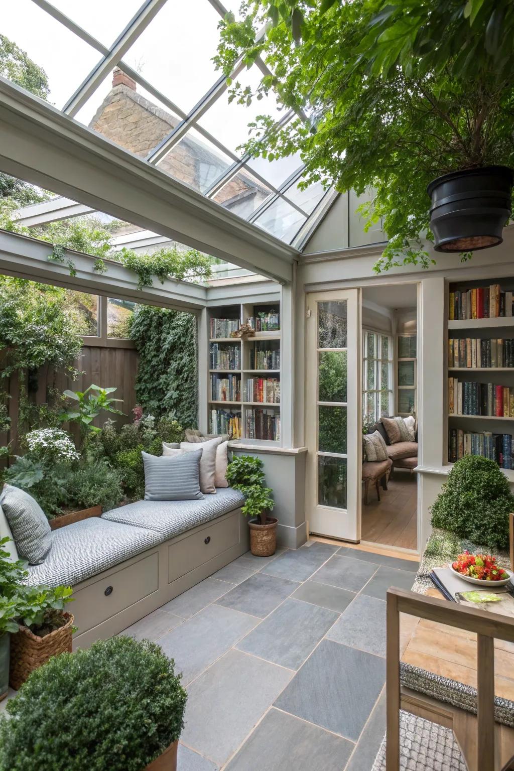 A garden room that blends open views with sheltered zones.