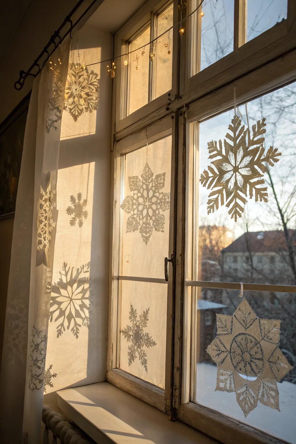 Vellum paper engenders exquisitely delicate, translucent snowflakes.