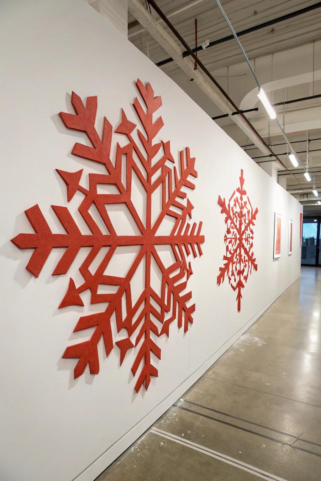 Geometric motifs lend a contemporary feel to your snowflake artistry.
