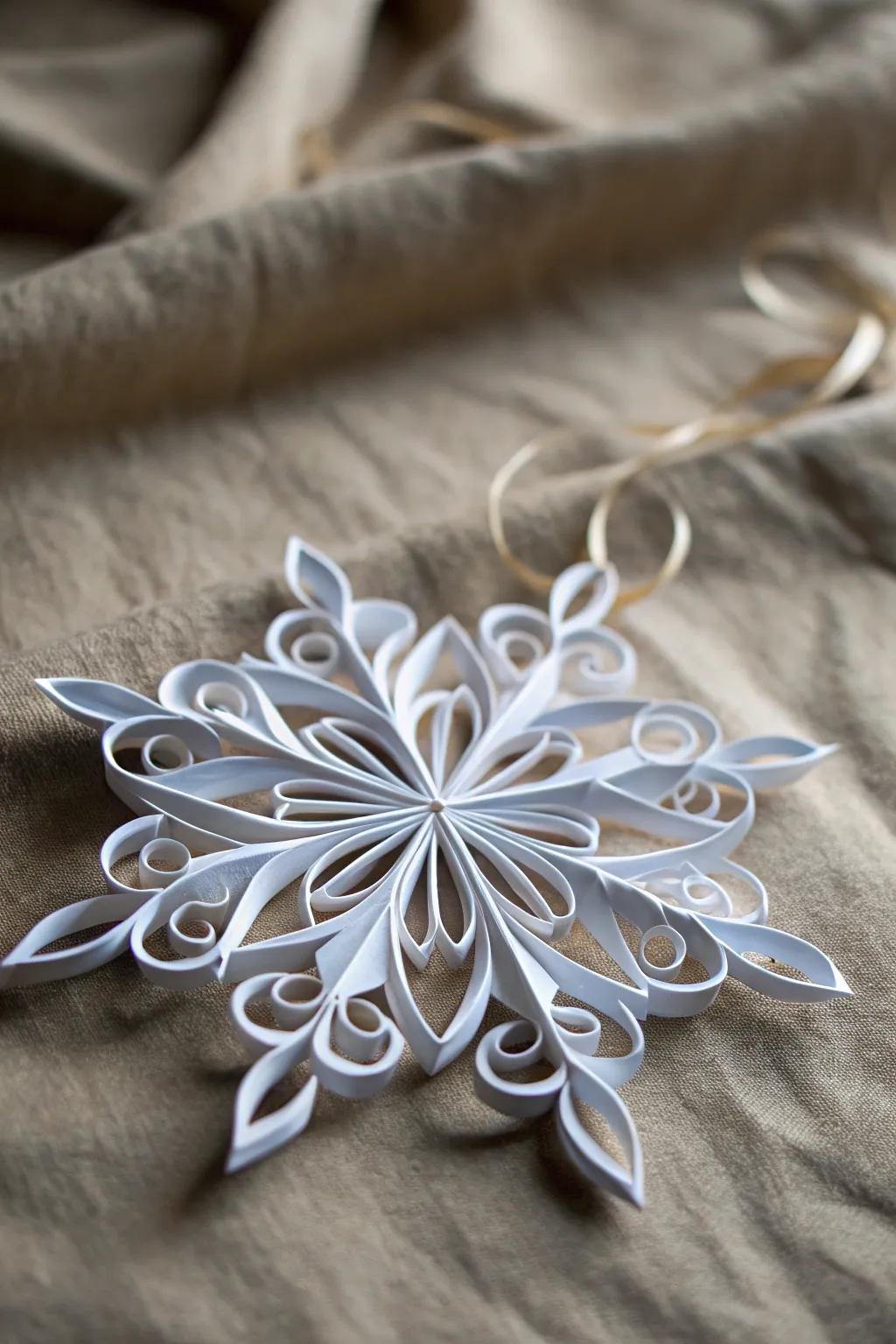 The pleat-and-coil method imparts depth and fascination.