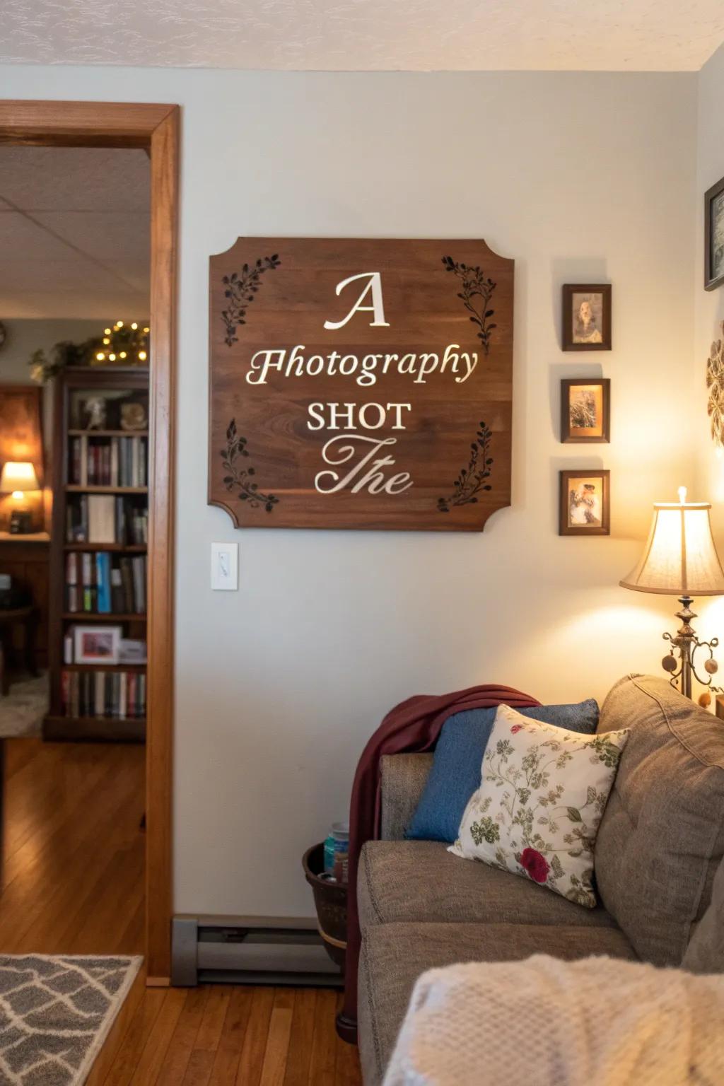 Personalized plates add a unique touch to home decoration.