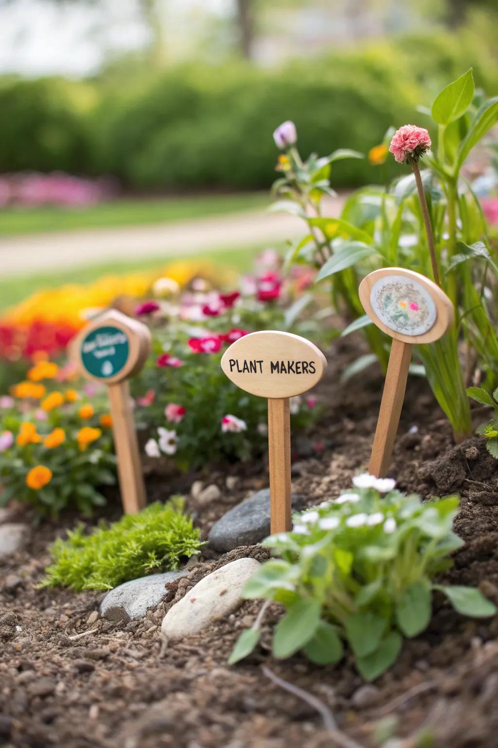 Custom garden markers bring beauty and order to any garden.