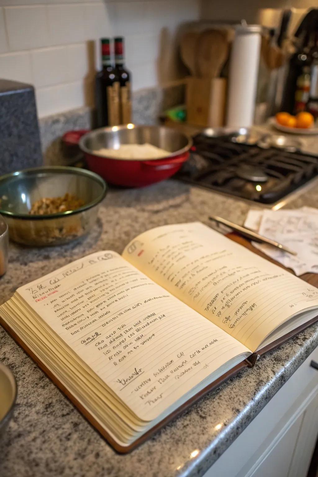 Custom recipe books preserve family culinary traditions.