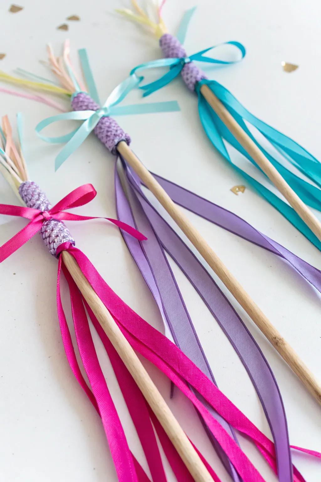 Enchanting sticks made for guests.