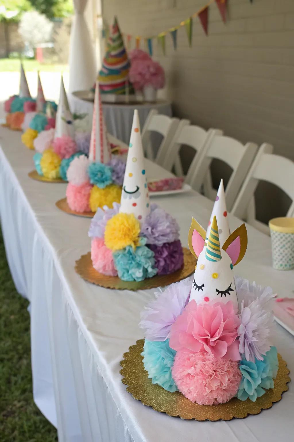 Lovely sparkle horse centerpieces crafted from simple items.