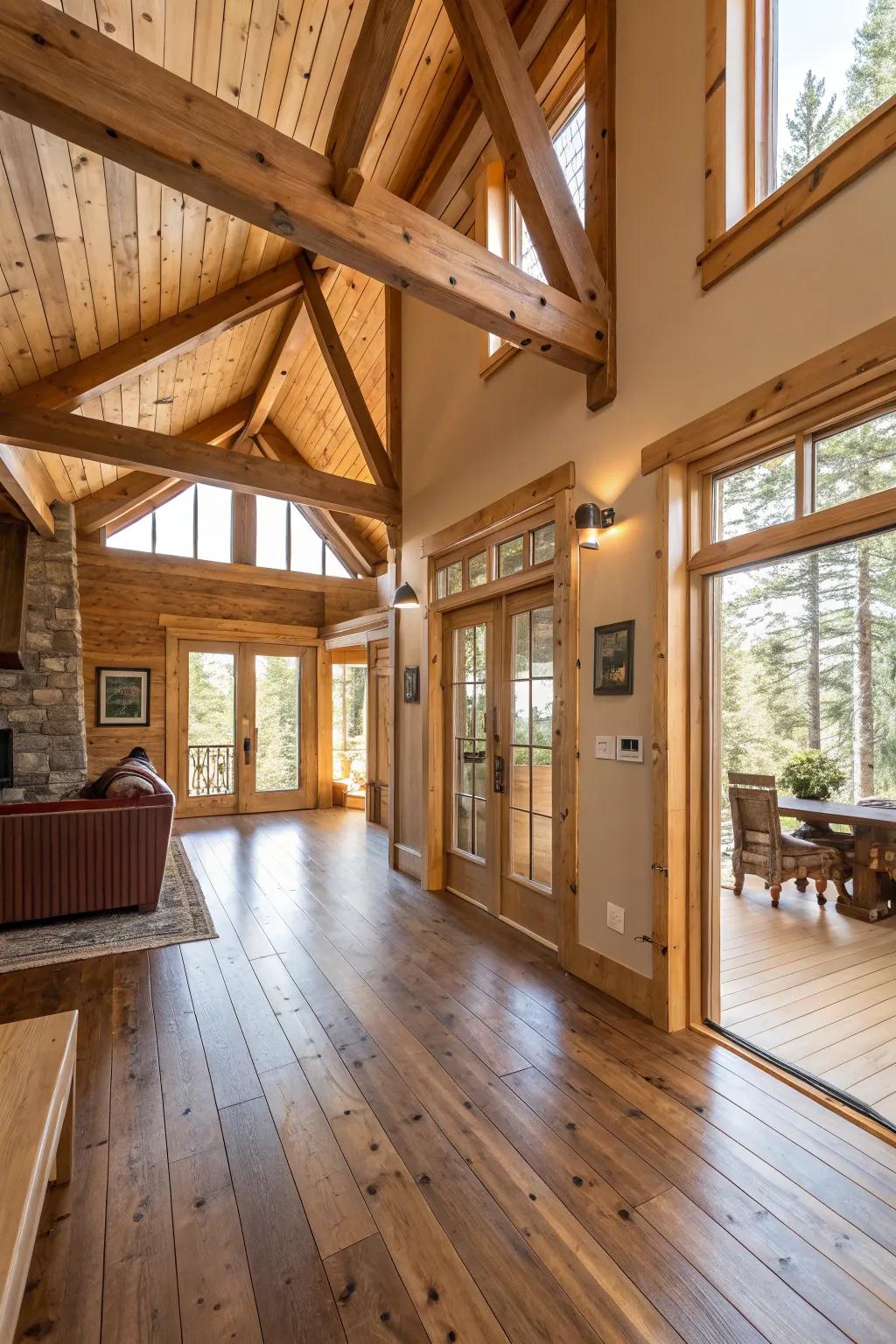 Timber highlights infuse warmth and texture into your living space.