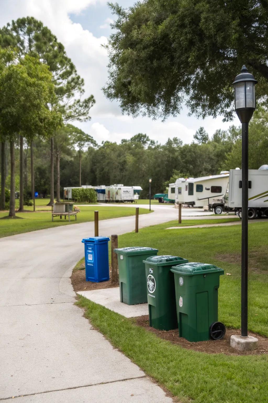 Efficient waste handling keeps the park clean and green.