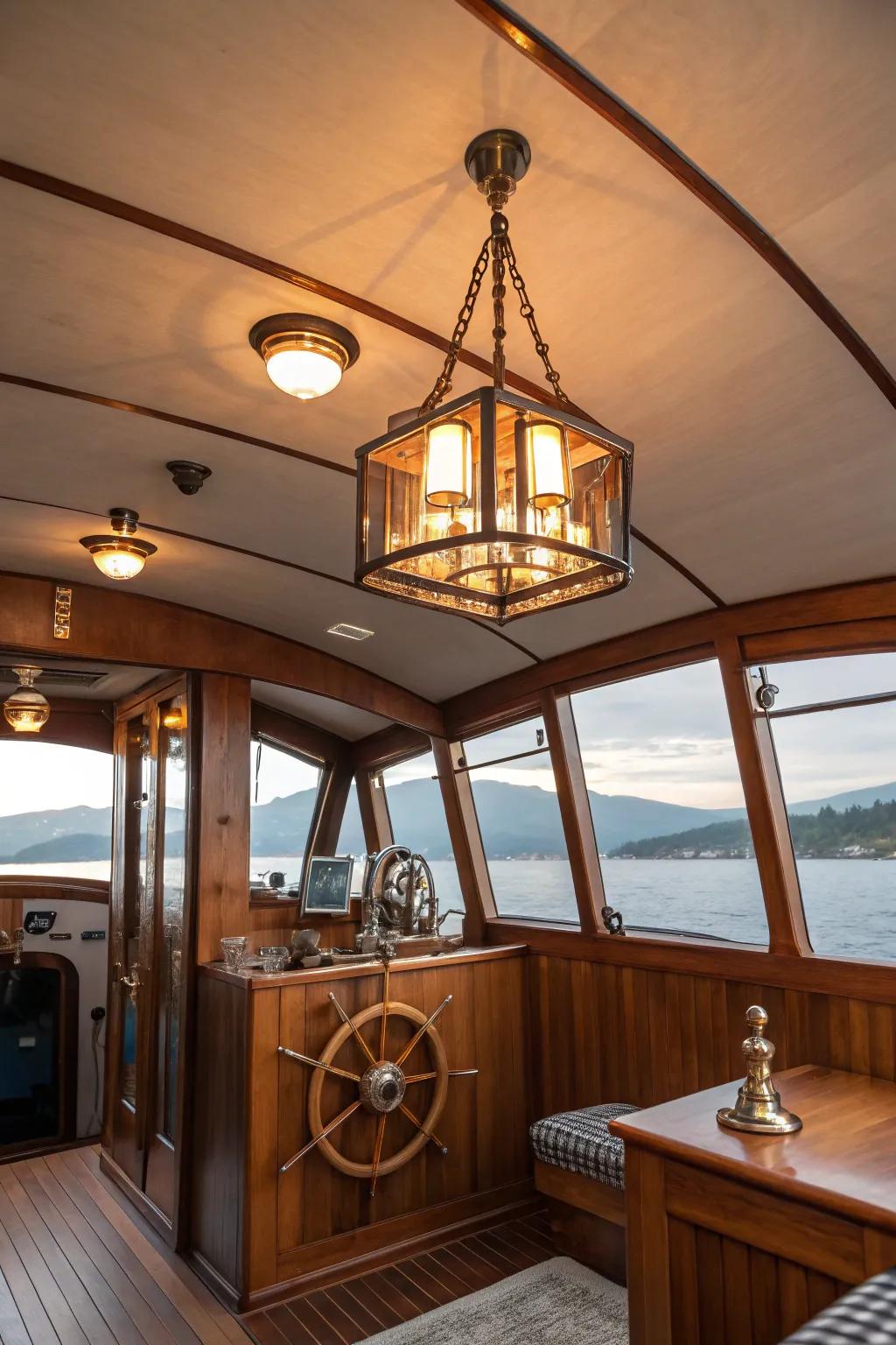 A statement piece introducing character and interest to the boat's interior.