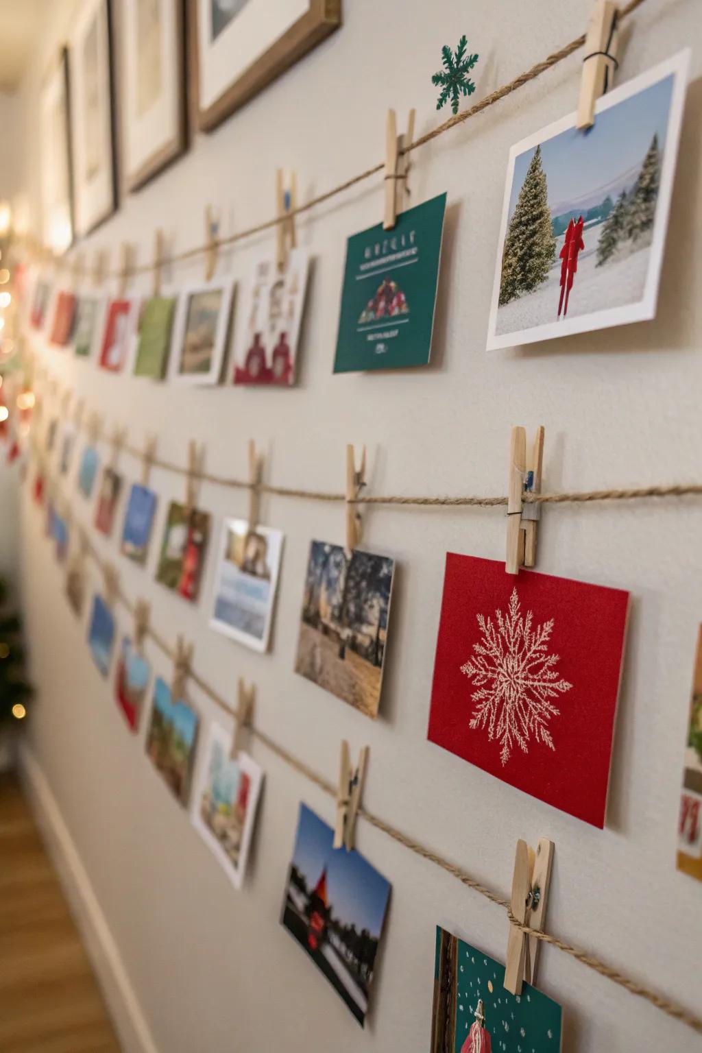 A heartfelt presentation of holiday postcards disseminates the season's jubilation.
