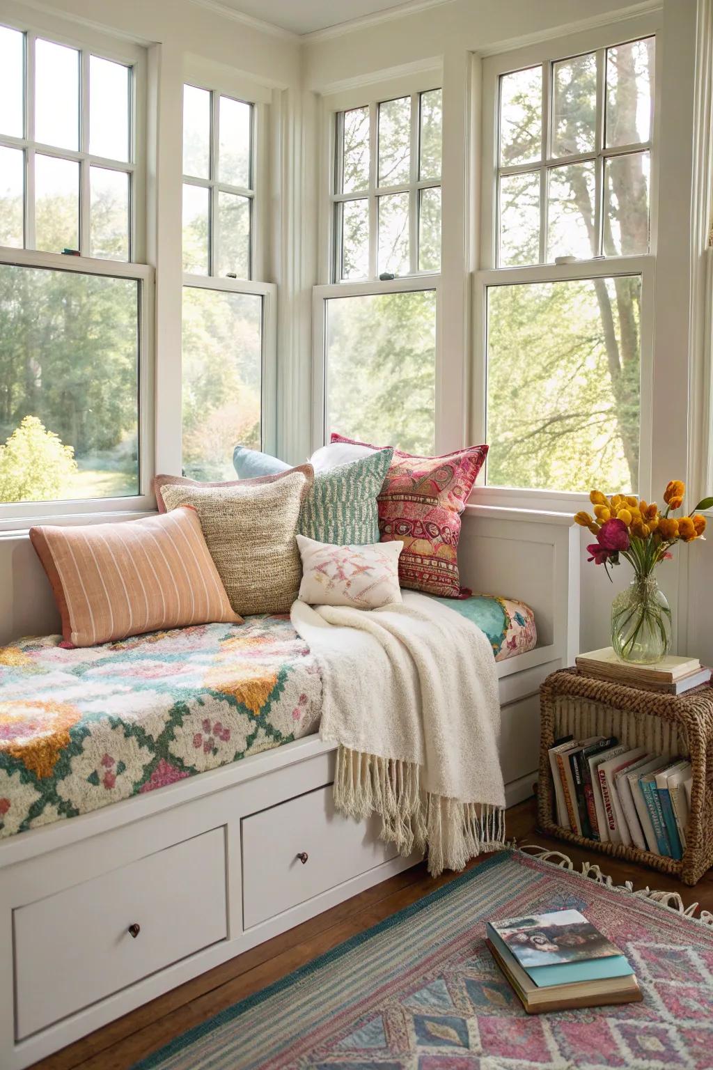 A versatile bedroom nook featuring a daybed, perfect for lounging or hosting guests.
