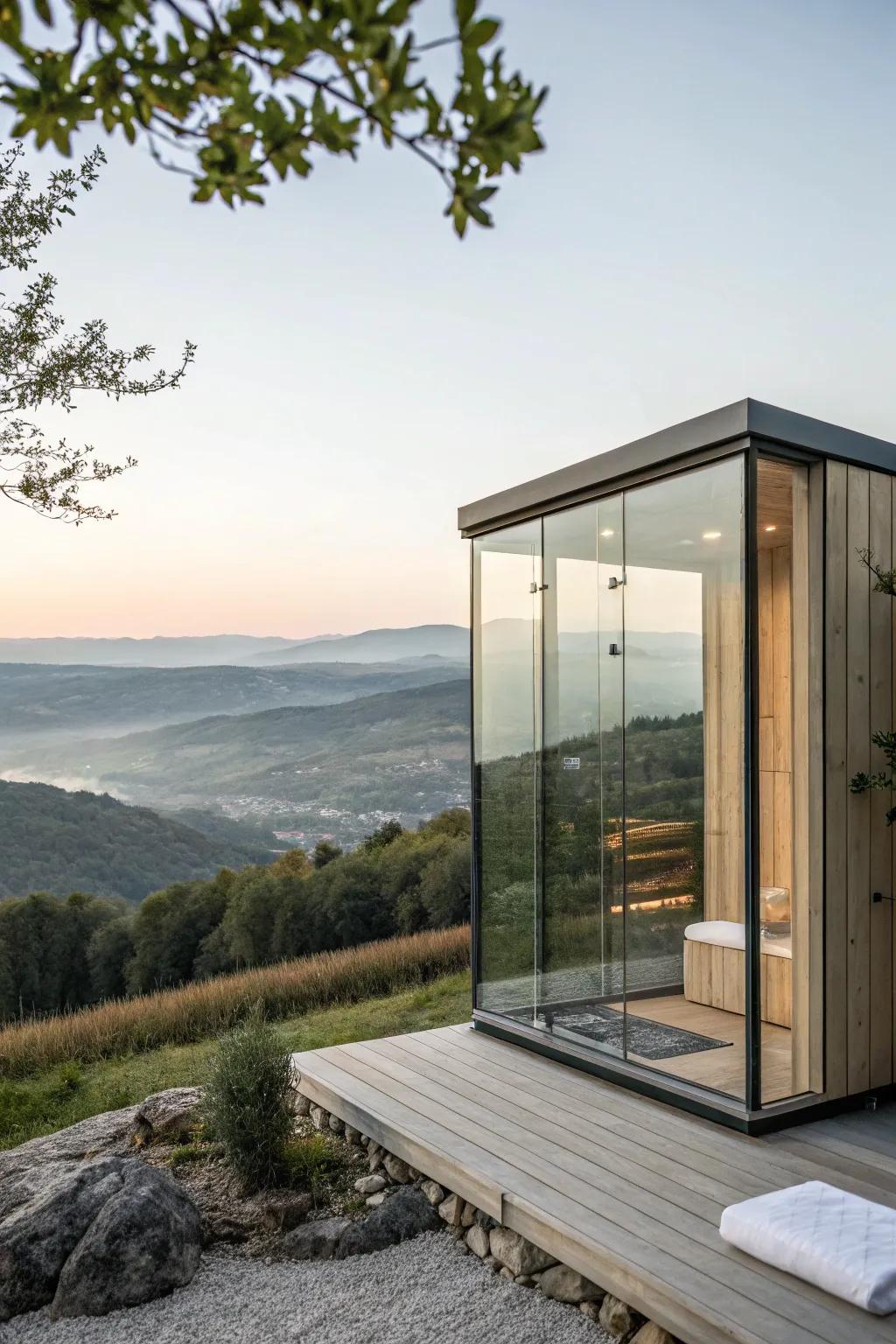 A horizon pool sauna with endless views.