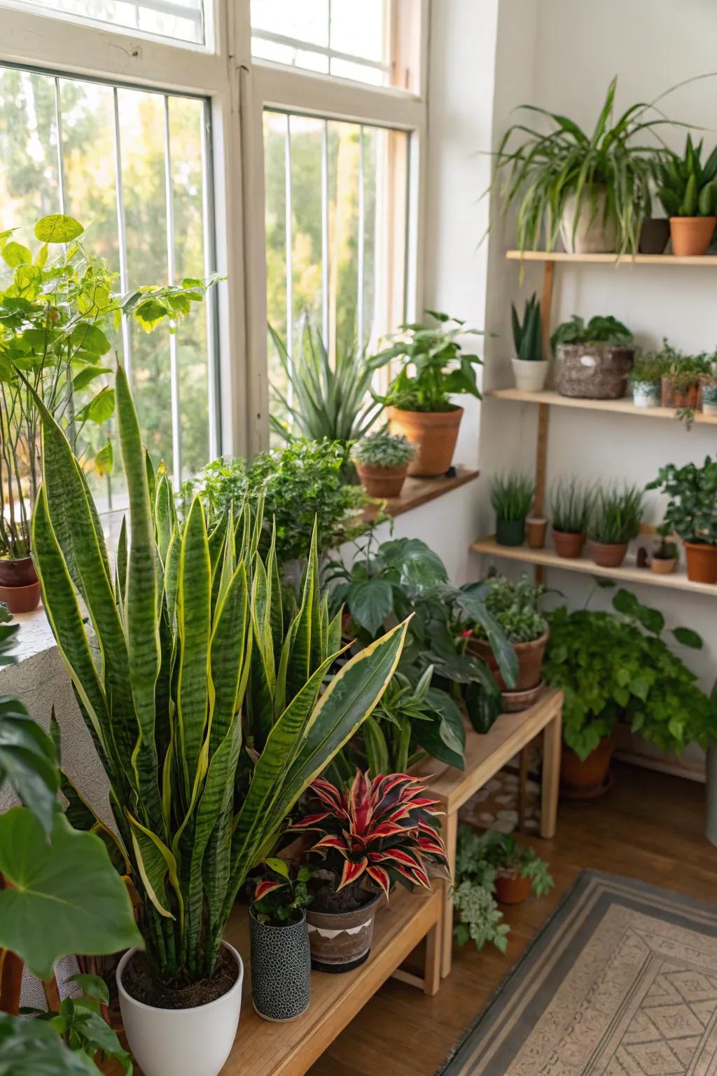 Plants bring life and freshness to any room.