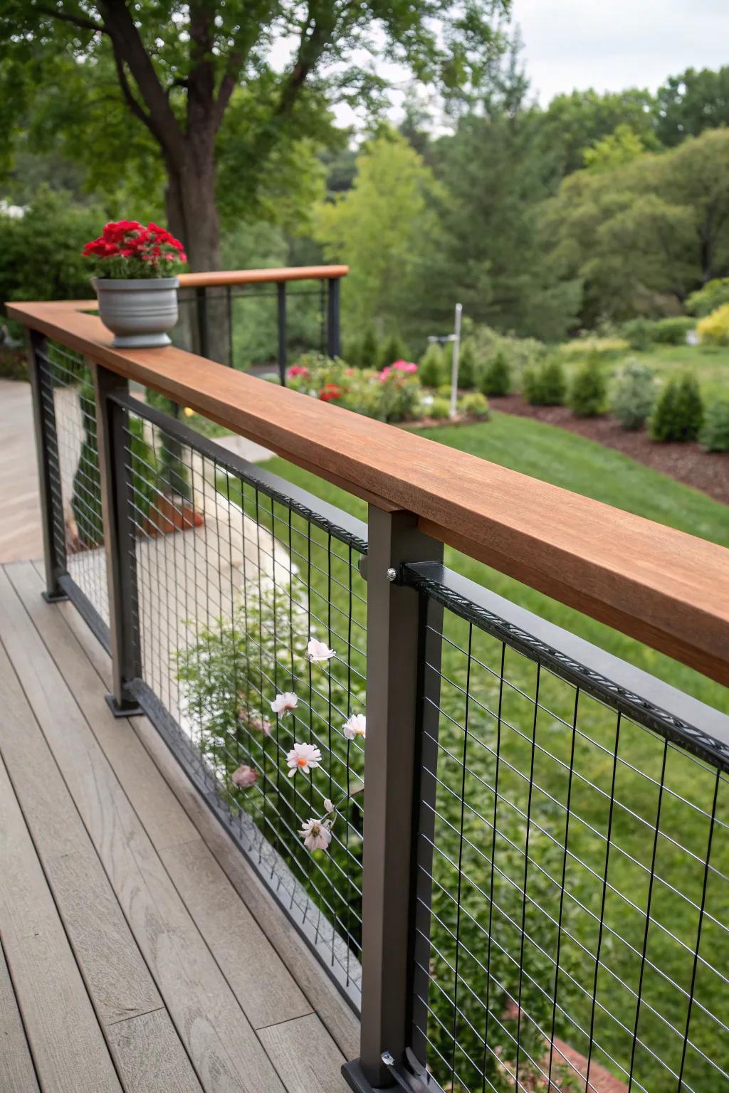 Top caps add both utility and style to livestock panel guardrails.