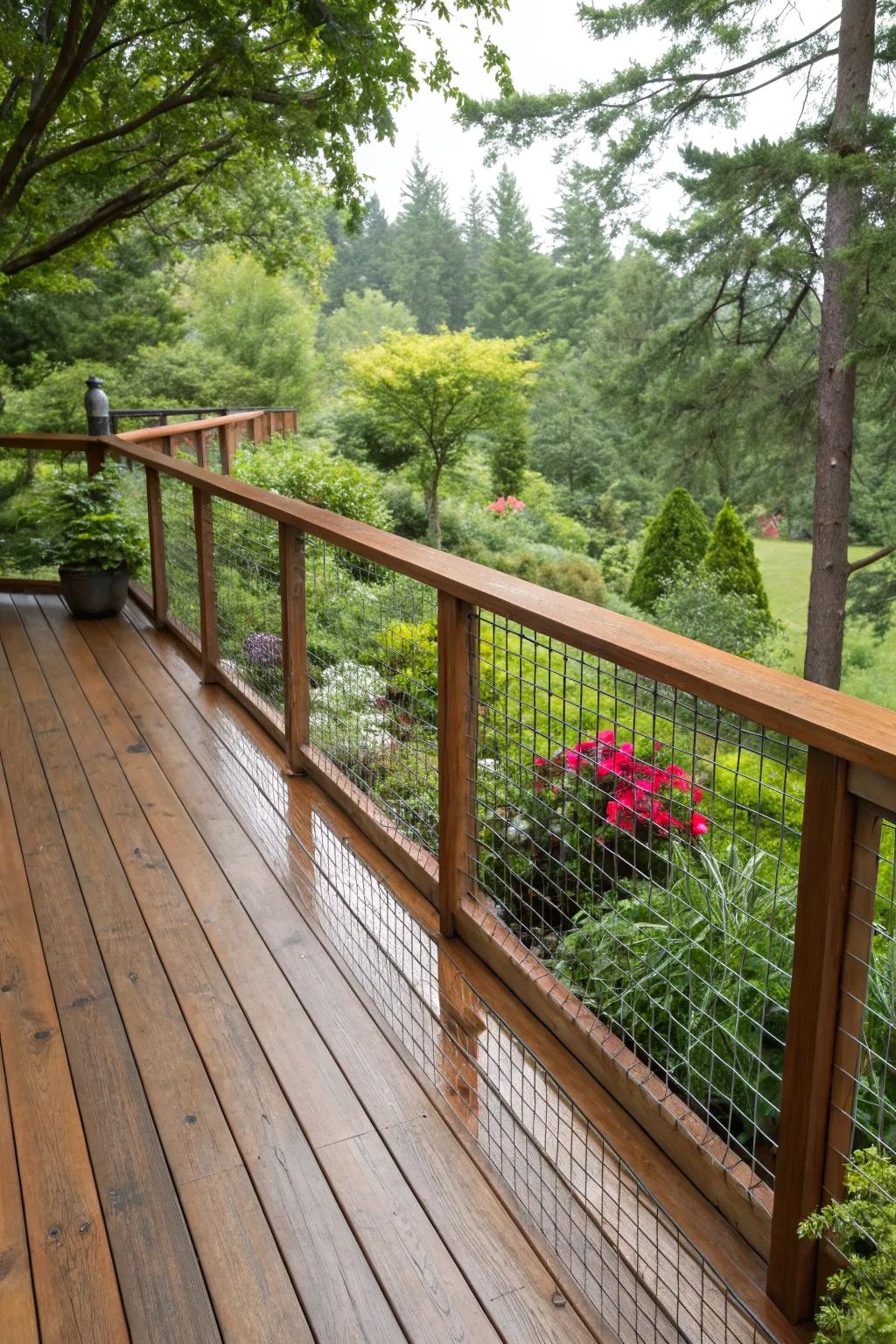 Natural wood tints create an eco-conscious and harmonious deck atmosphere.