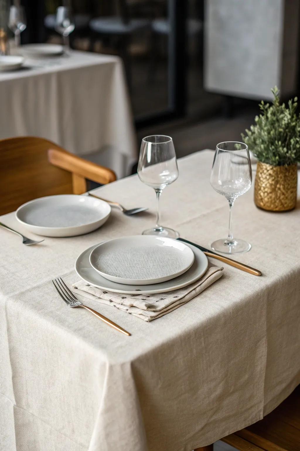 Protective sheets offer a refined, minimalist backdrop.