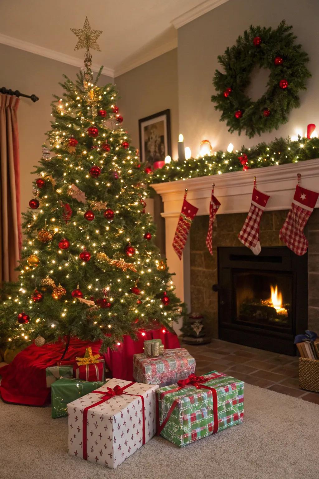 Festive boxes make your tree base disappear in style.