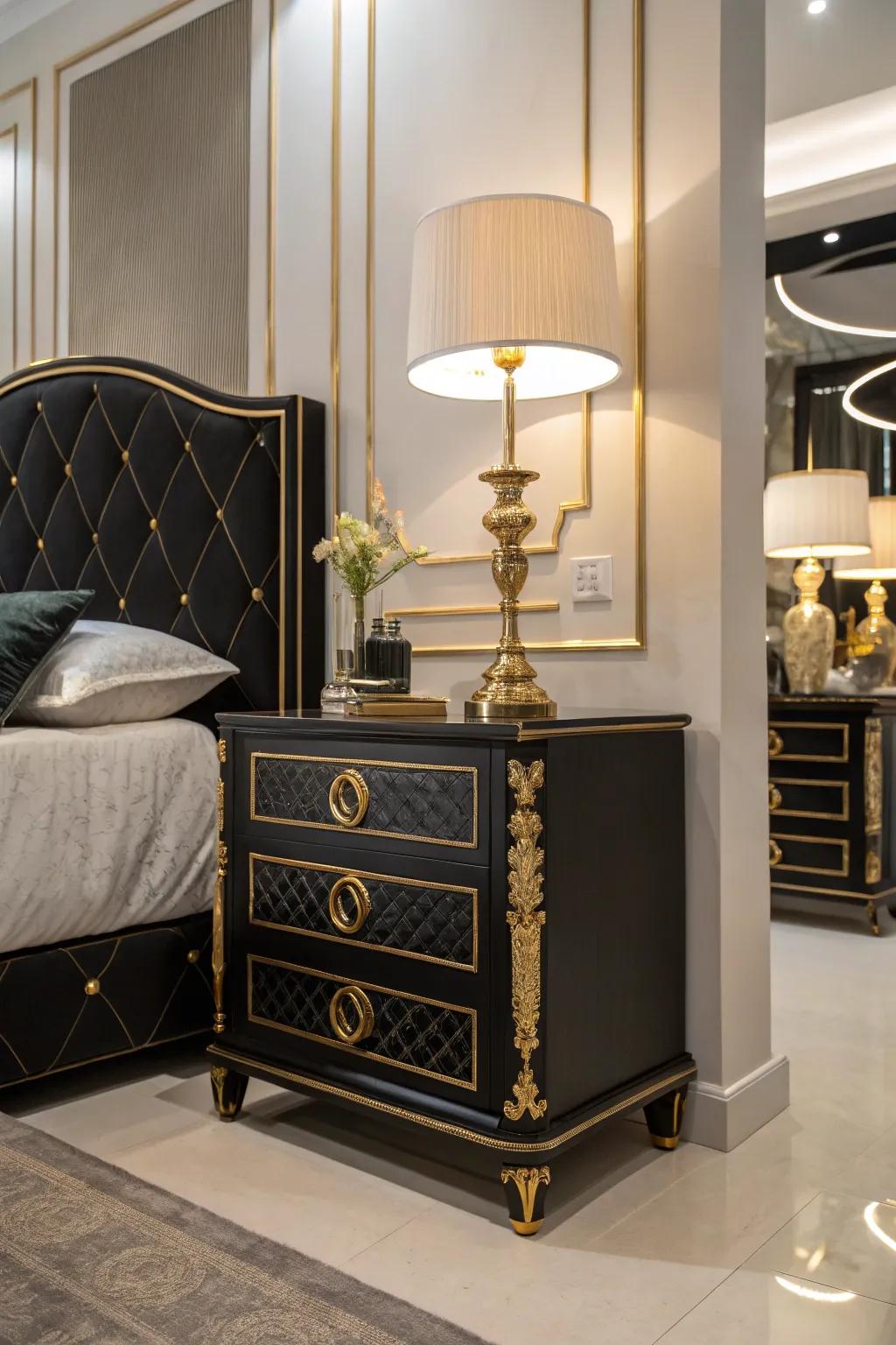 Elegant nightstands are both beautiful and useful.