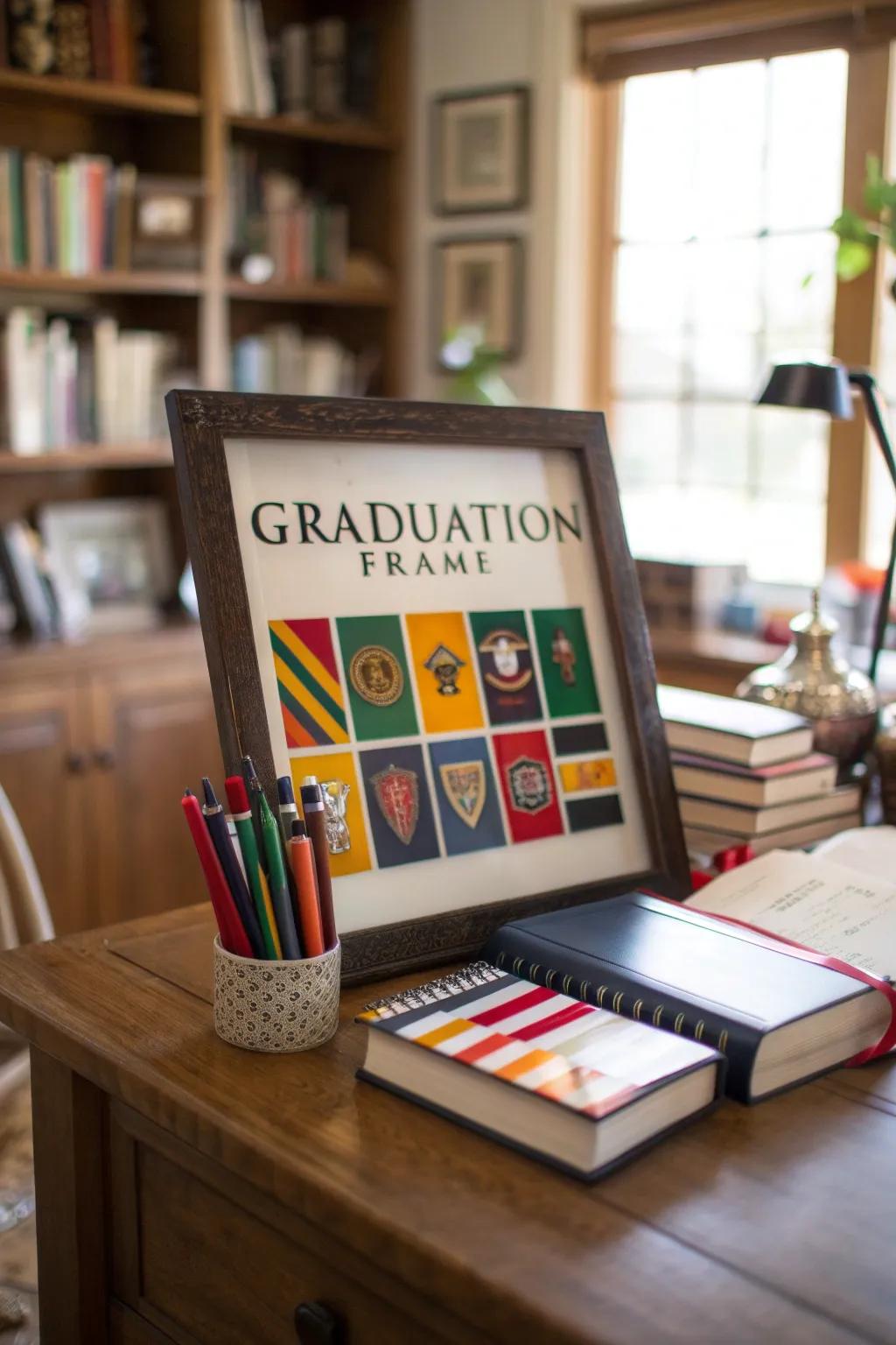 Incorporating school colors connects your decor to your educational roots.