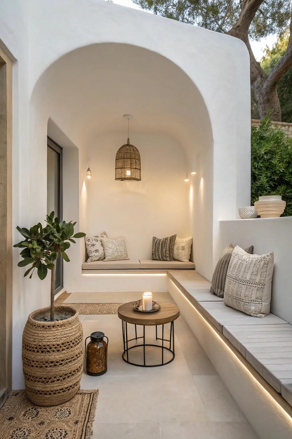 Find peace in a minimalist nook designed for simplicity and tranquility.