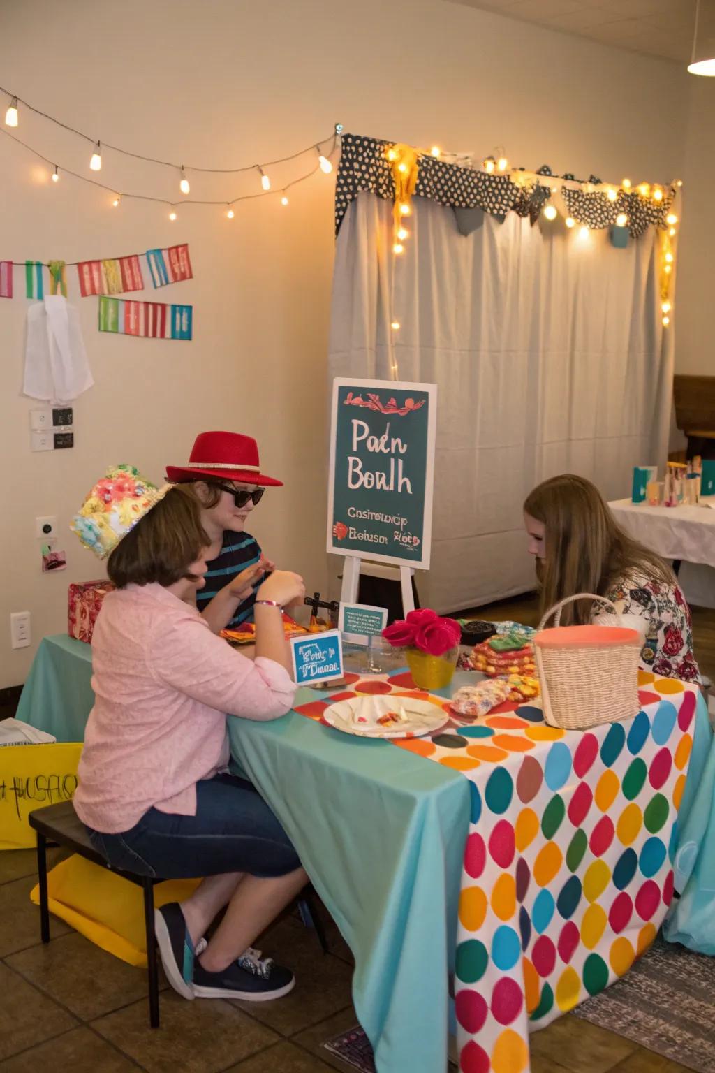 A picture area brings a fun touch.