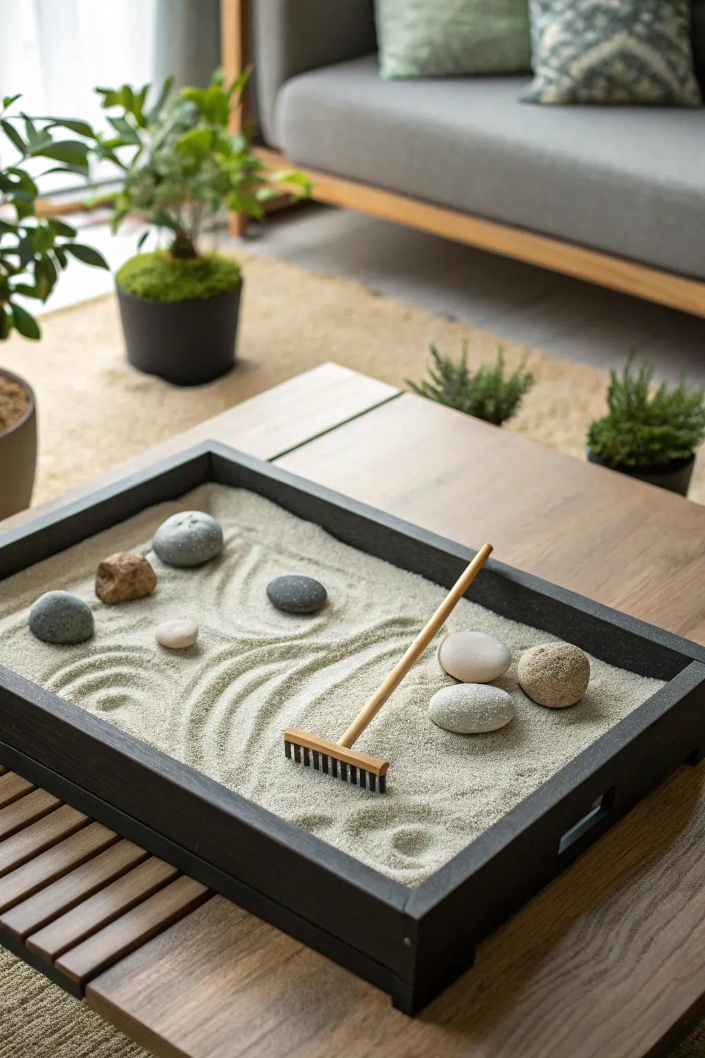 A peaceful garden centerpiece imparts peace and tranquility to your space.