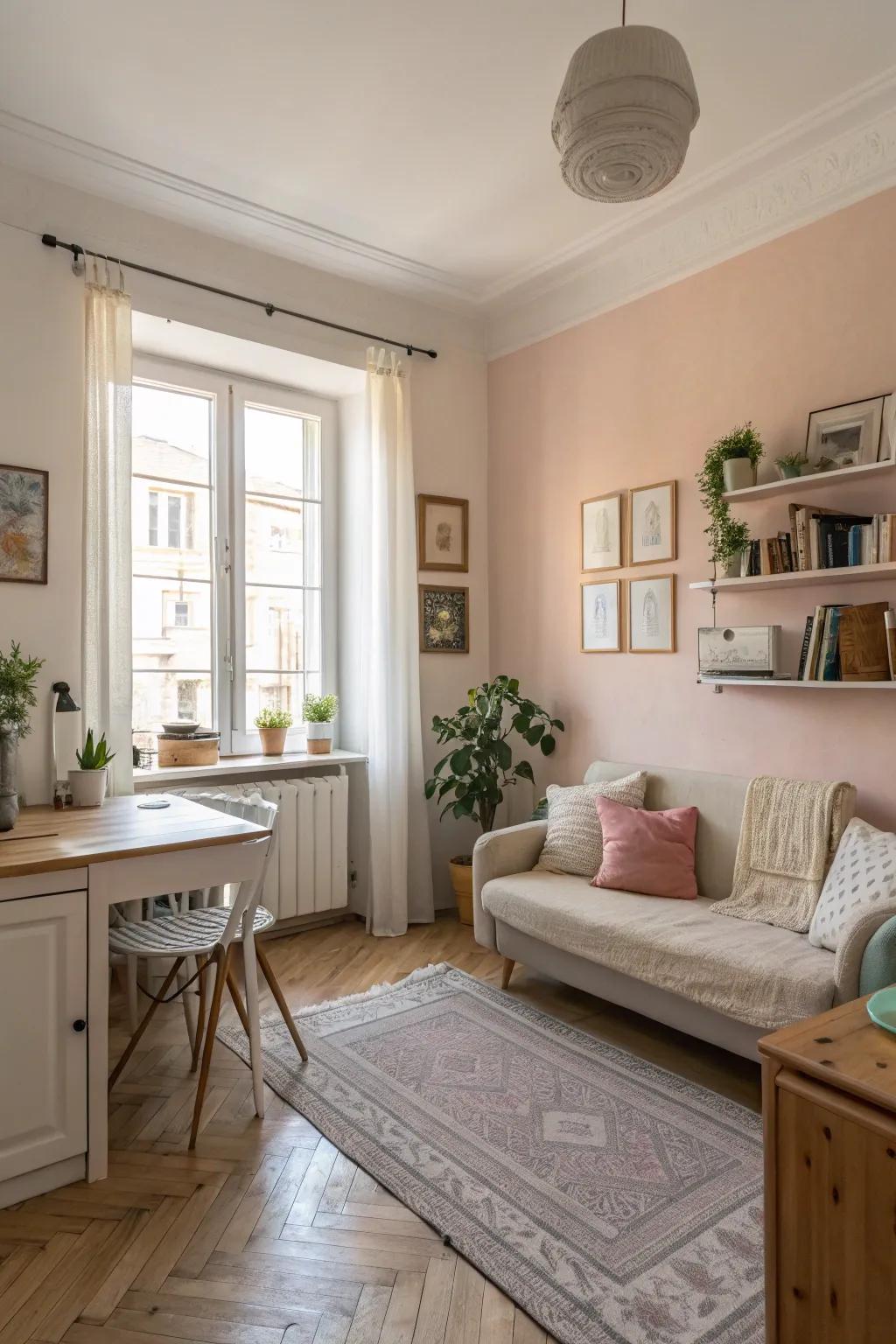 Illuminate your area with bright shades for an airy atmosphere.