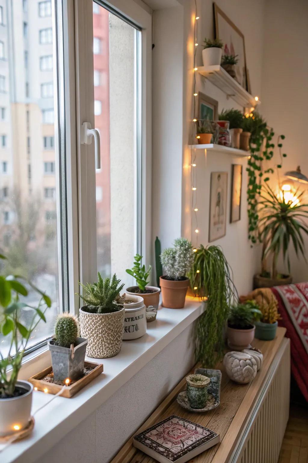 Windowsills: the ideal spot for your cherished knickknacks.