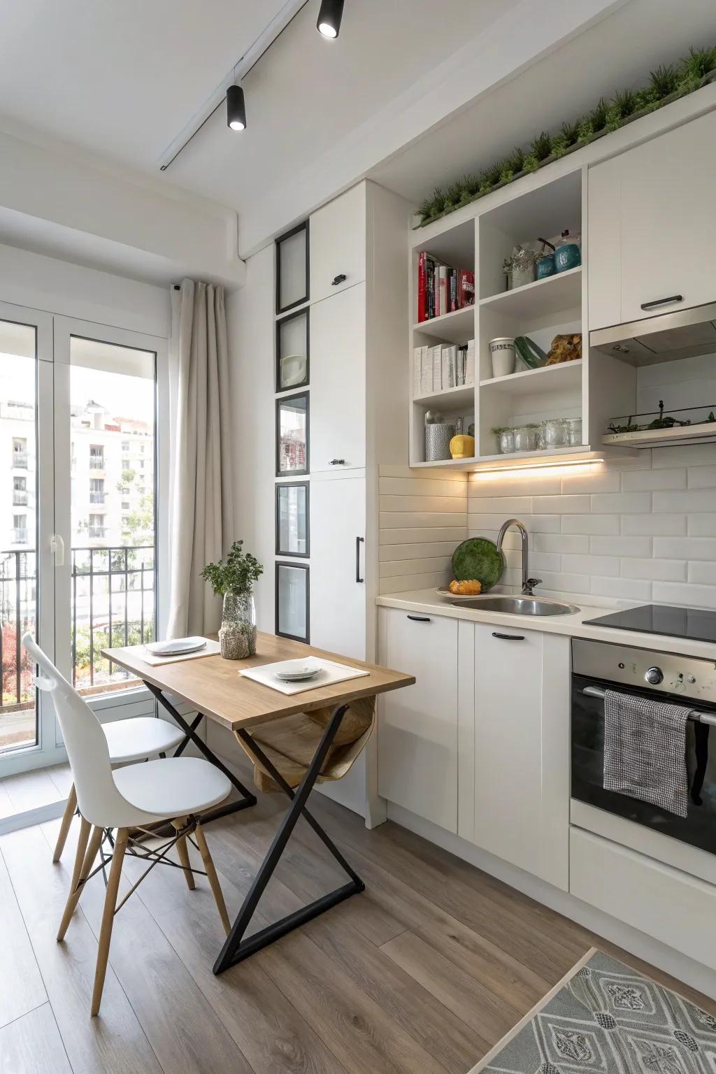 Dine efficiently with multi-functional table solutions.