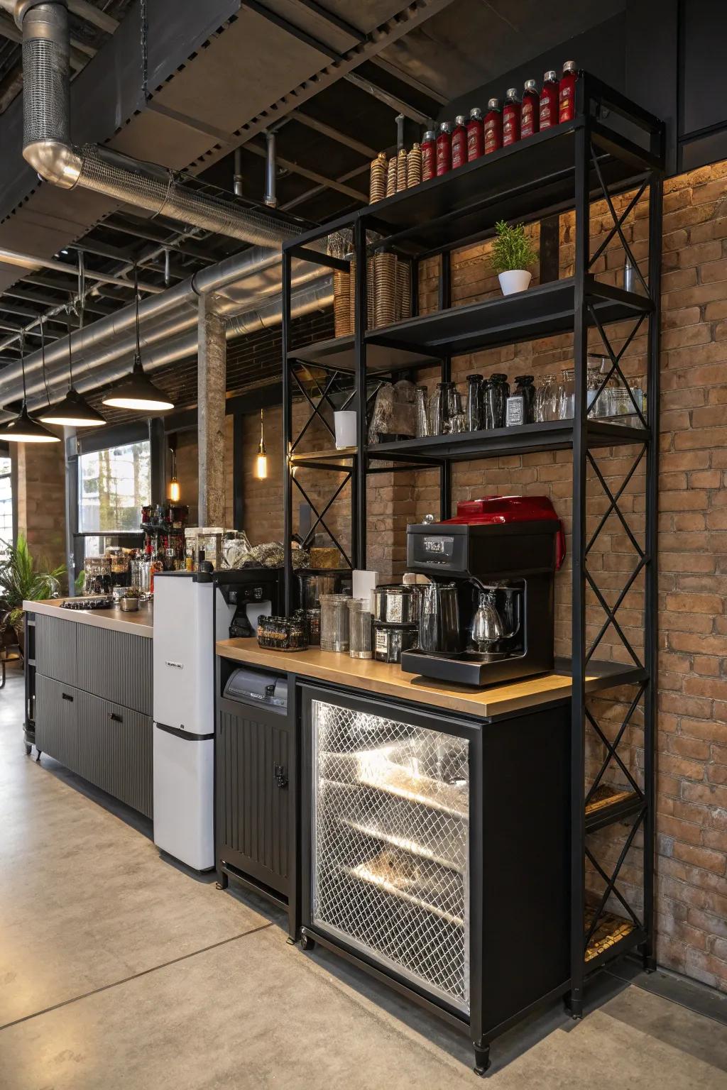 Urban edge with a modern brew station layout.