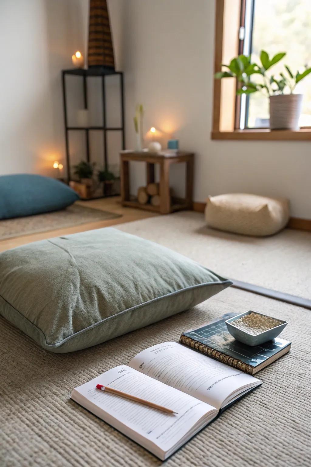 A gratitude corner encourages mindfulness and reflection.