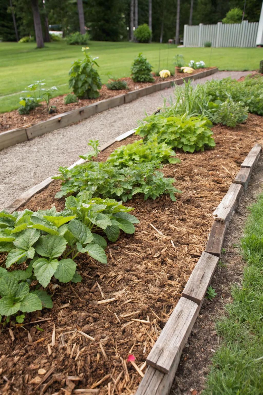 Ground covering is your garden's ally against weeds.