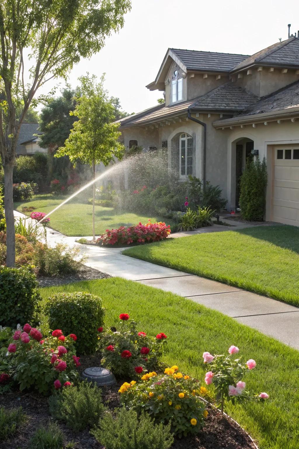 Automatic watering keeps your garden hydrated with ease.