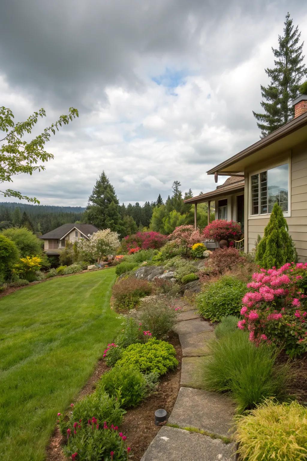 Less lawn means more space for innovative landscaping.