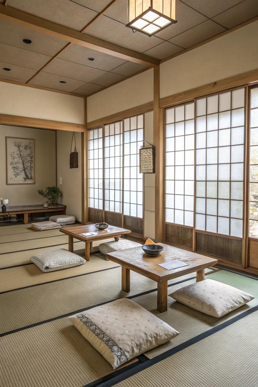 Simplicity creates a quiet atmosphere.