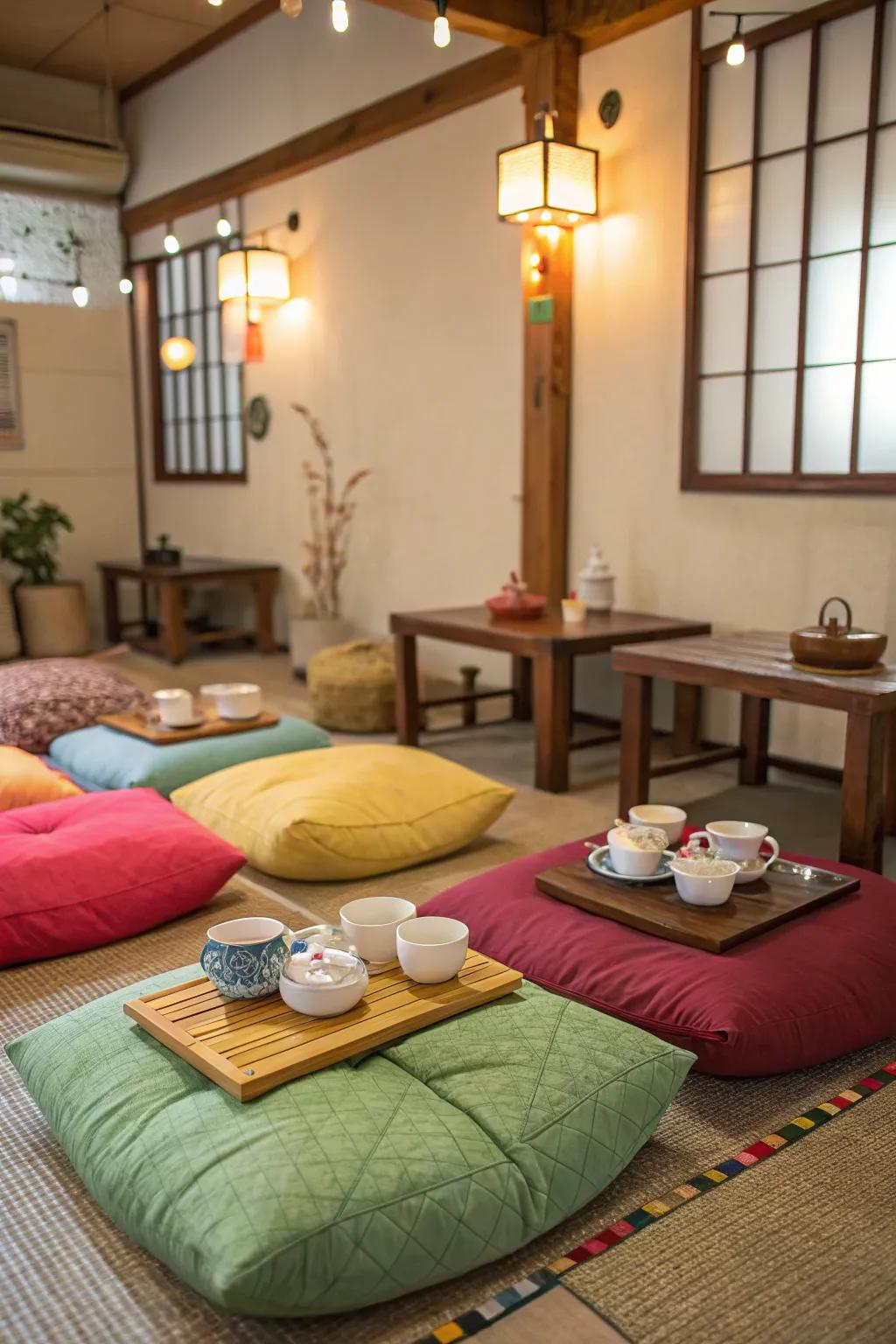 Seat pillows offer comfort and flexibility in seating.