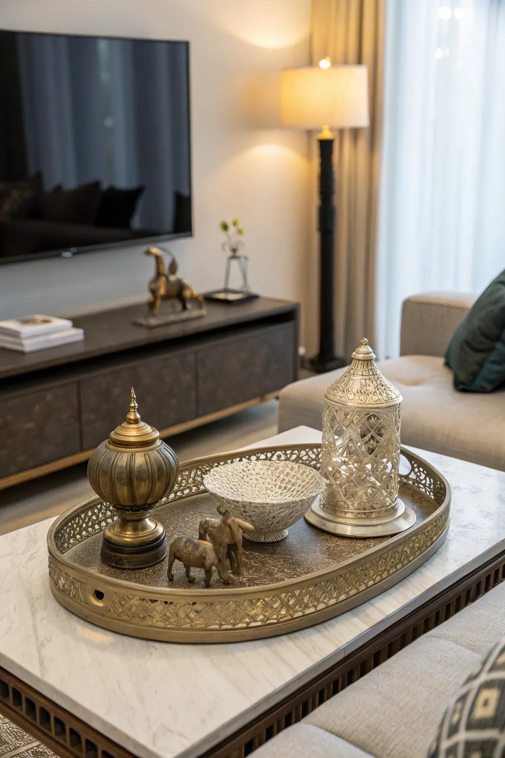 Artistic expression with individual figurines.